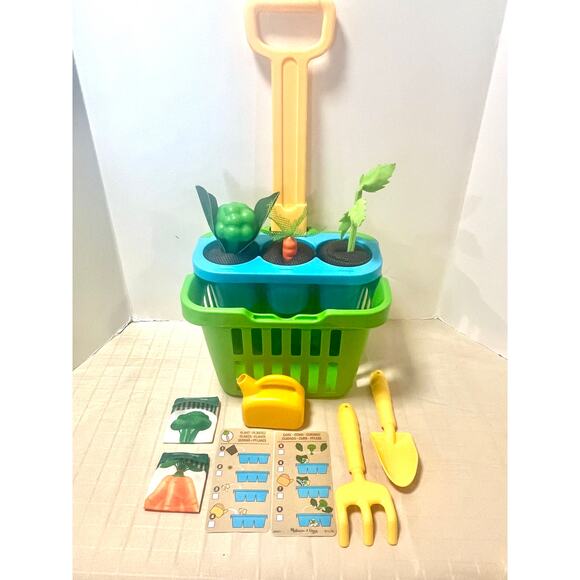 Melissa & Doug Let’s Explore Vegetable Gardening Play Set pretend veggies garden - Picture 1 of 8